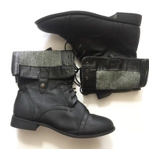 Torrid black zip up boots size 12